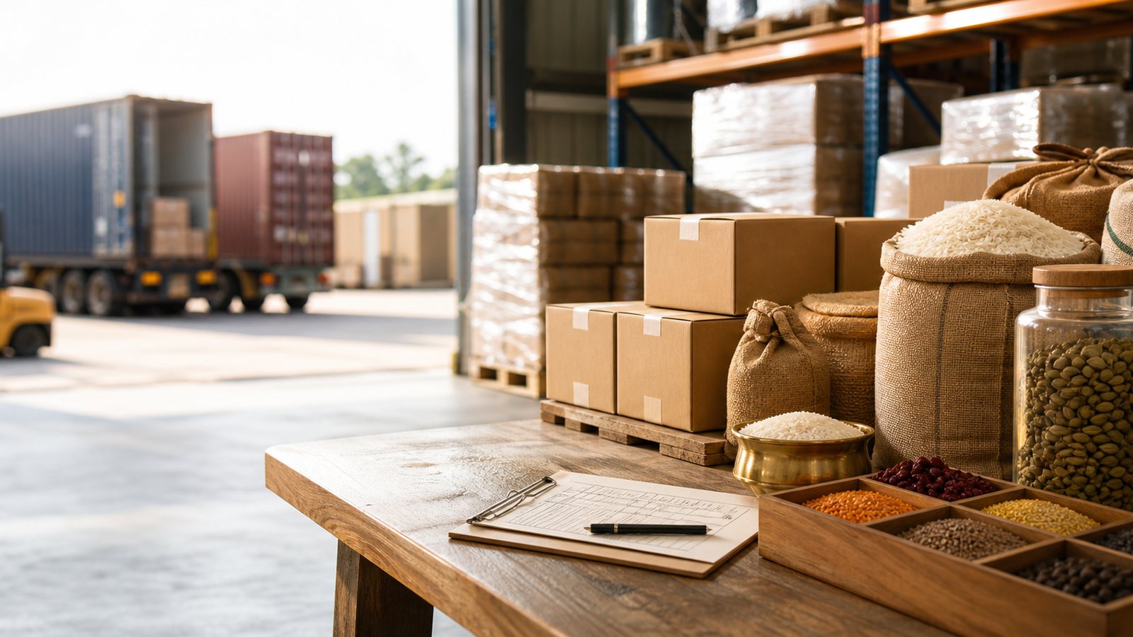 Agri export packaging and logistics coordination